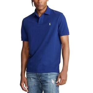 Polo Ralph Lauren Custom Slim Fit Solid Blue Polo Shirt Size XL